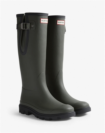 Hunter - Unisex Downpour Tall Adjustable Gummistøvle - Dark Olive